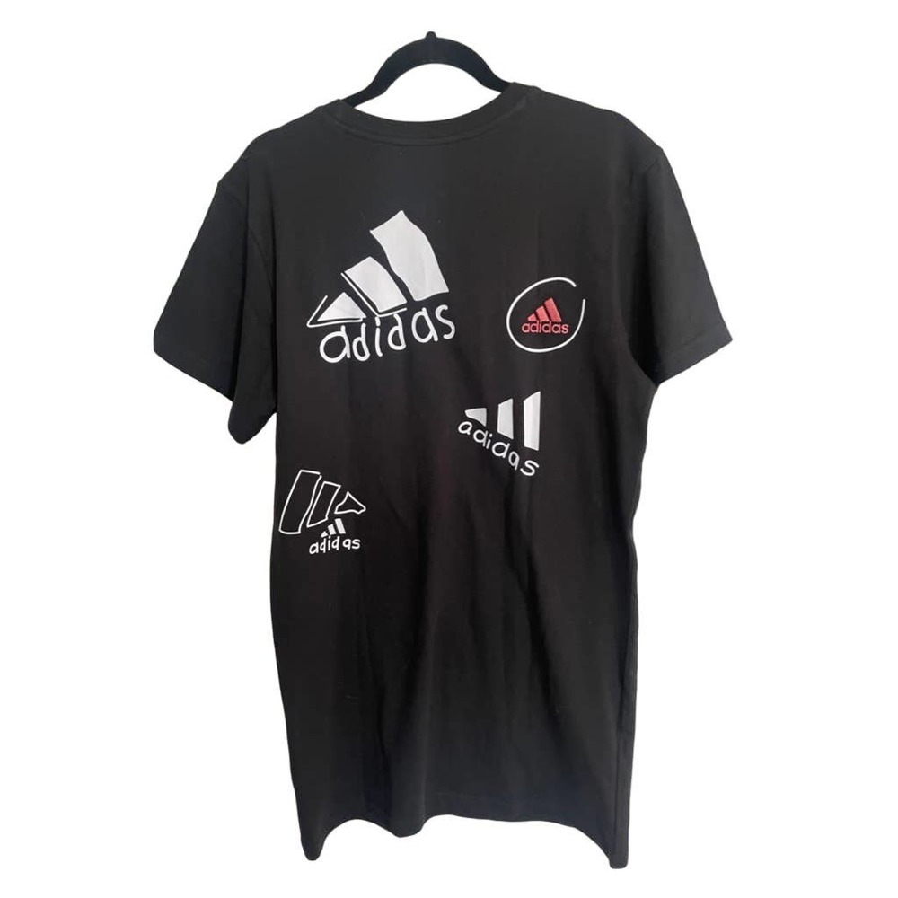 Adidas Tee Shirt  Dress Black New Size M